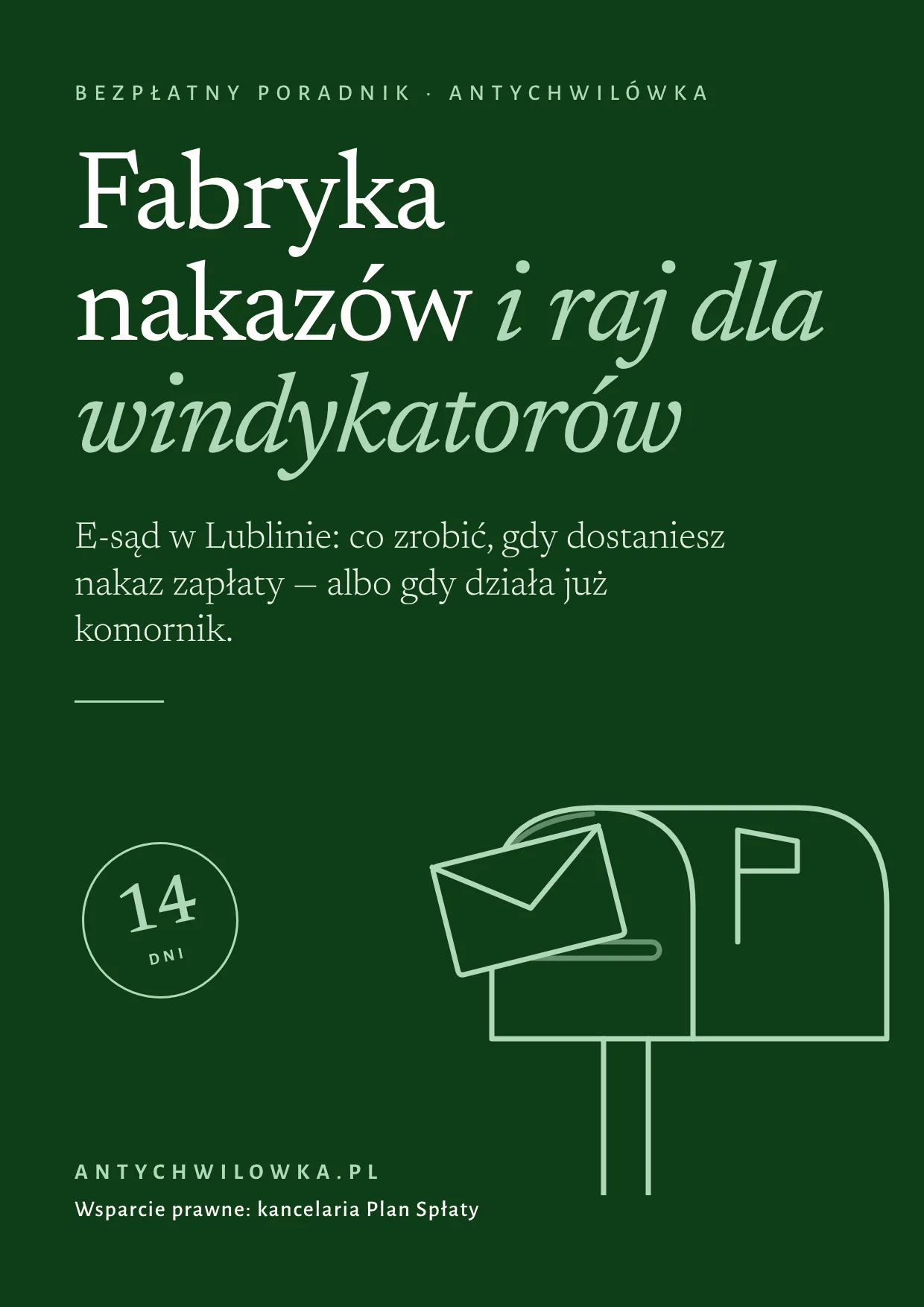 Okładka poradnika Fabryka nakazów i raj dla windykatorów